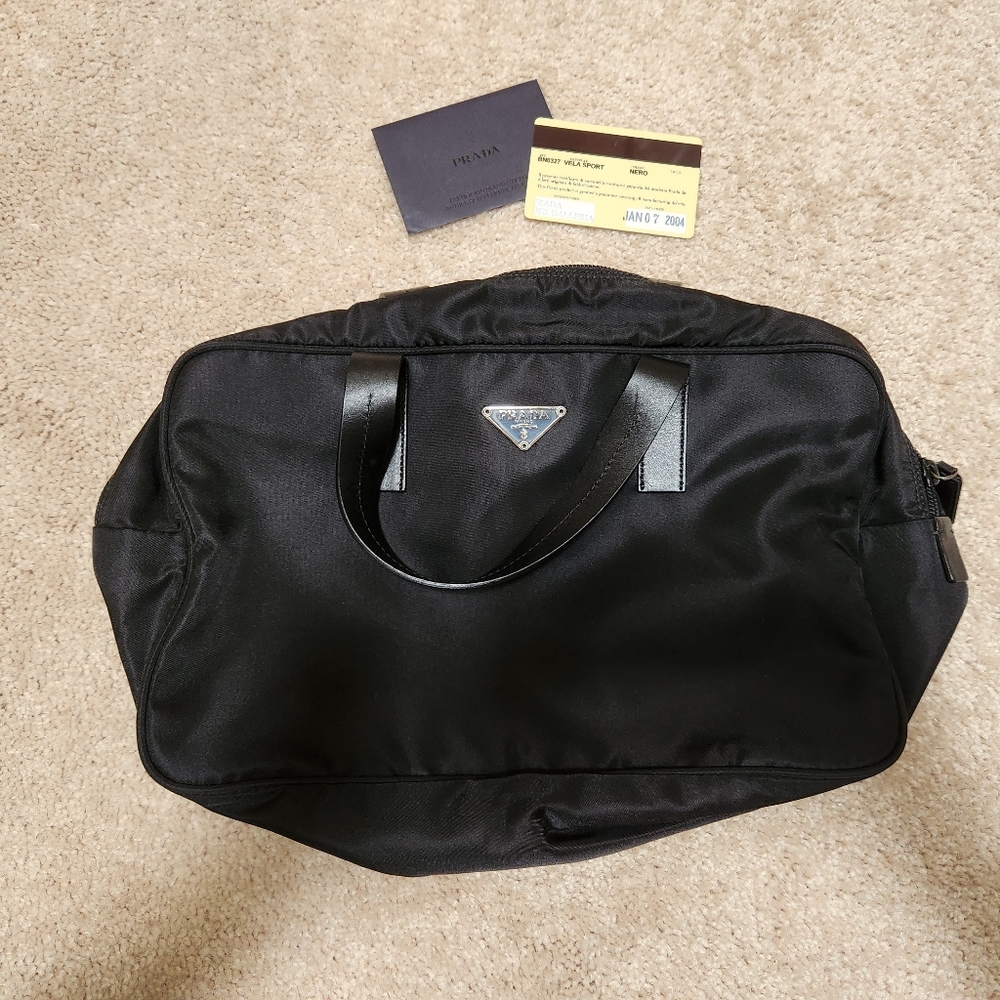 Vintage Prada Vela Sport Bag Black Brand New
